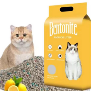 asternut pentru pisici besger cu bentonita si lamaie, 5 litri super absorbant si cu continut redus de praf