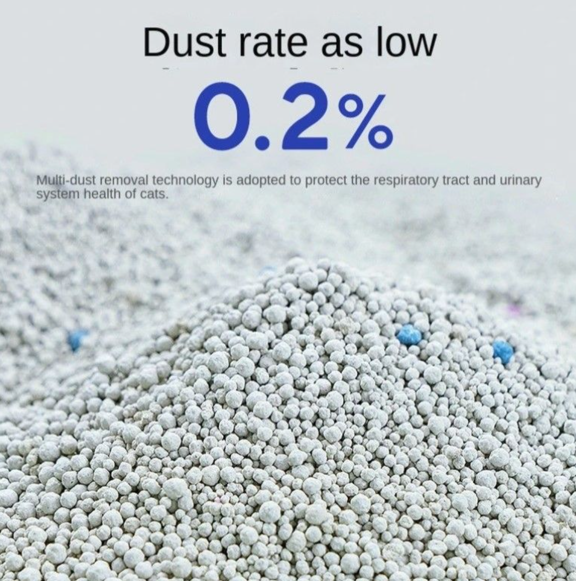 asternut pentru pisici besger cu bentonita si mar, 5 litri super absorbant si fara praf