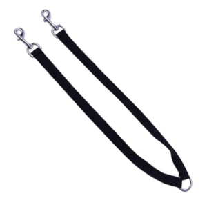 lesa pentru 2 caini 20 mm 45 cm negru