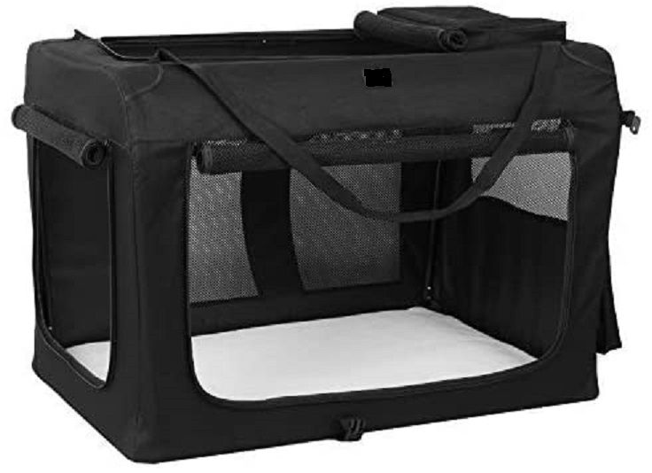 cusca textila pentru caini topmast neagra 60 cm x 42 cm x 42 cm