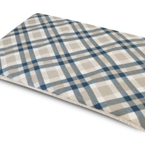 saltea topmast wellness fleece pentru caini albastru tartan bej 70 cm x 50 cm
