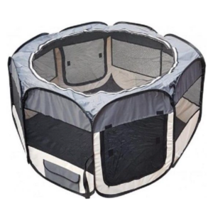 tarc de joaca pentru catei topmast gri octogonal