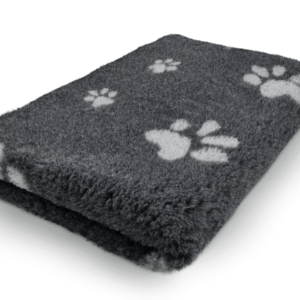 vet bed antracit cu labute gri 75 cm x 50 cm