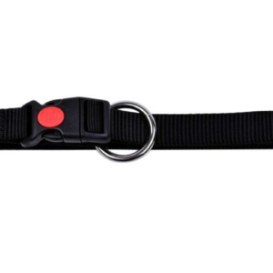 zgarda pentru caini topmast inchidere cu capsa neagra 15 mm x 30 45 cm