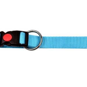 zgarda pentru caini topmast inchidere cu siguranta wienerlock nailon albastra 15 mm 30 45 cm