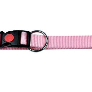 zgarda pentru caini topmast inchidere cu siguranta wienerlock nailon roz 15 mm 30 45 cm