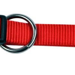 zgarda pentru caini topmast inchidere cu siguranta wienerlock nailon rosie 15mm 30 45cm