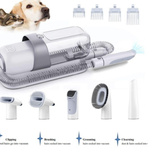 Aparat de tuns caini cu aspirator pentru Câini Topmast 5 în 1 – Aspirator de Tuns Multifuncțional, 350 W, 10 kPa