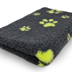 pat veterinar vet bed negru cu labute verzi150