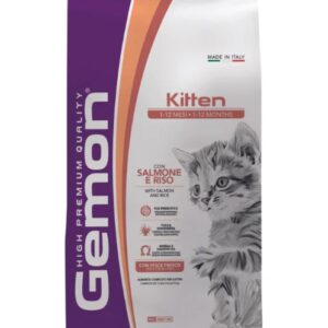 Gemon Pisici Junior cu Somon şi Orez 2 kg - Premium