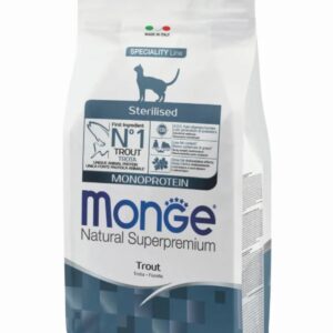Monge Pisici Sterilizate Monoprotein Păstrăv 1.5kg - Superpremium