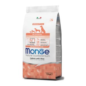 Monge Câini Puppy cu Somon și Orez 12 kg - Superpremium