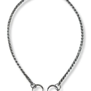 Zgardă anti-smulgere argintie pentru câini - 40 cm x 2 mm